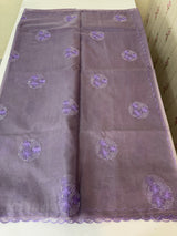 Semi Organza saree with embroidery - MSH375 DustyLavender