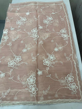 Crush Tissue Organza saree with embroidery - MS14799 PastelPeach