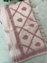 Kota Moonga checks saree with Chikankari work MSH241