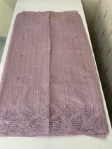 Blended matka Tussar silk saree with cutwork MS485