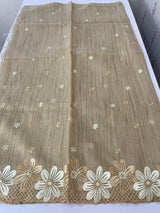 Soft Tissue kota embroidery saree MSK4660 Chiku