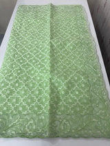 Kota Moonga saree with net applique borders MSH295-PistaGreen