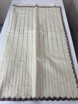 Mul chanderi cotton saree with scalloped borders - MNM131 Purple