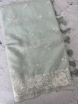 Soft Silky kota saree with embriodery MSF165 PastelAquaBlue