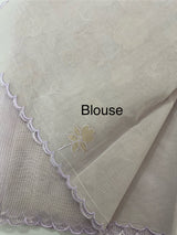 Moonga Kota checks saree with applique work MMC457 Lavender
