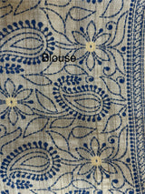 Matka Blended Tussar silk saree with kanta inspired thread work- MS4800(1)