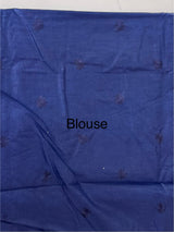 Organza saree with embroidery borders MOS4765 NavyBlue