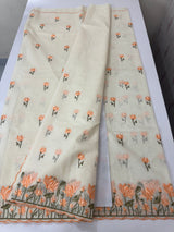 Mul chanderi embriodery saree with scalloped borders MSH176 (5)