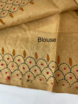 Kanta Handstitched Blended tussar silk saree MS15831
