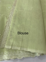 Chanderi cotton saree with embroidery - MSH4545 PistaGreen