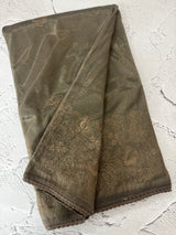 Glass tissue organza saree with embroidery MSF121 (2) Metallic Grey