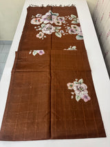 Semi tussar saree with applique work and embroidery MTS3711
