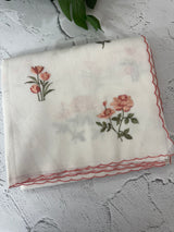 Netkota saree with embroidery MSH201 - White to Peach