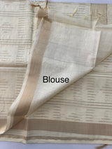 Soft blended tussar saree MKT121 (7) - Cream