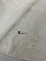 Soft Organza saree with embroidery- MCW680 White