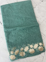 Soft Organza saree with thread work and tissue applique borders - MCW605