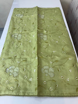Soft kota silk saree with embriodery and organza applique work MS14509- Green