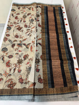 Printed Semi Kota Doria Sarees with blouse - MKD561 (5)