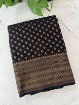 Semi Banarasi Georgette saree MKGS612 Black