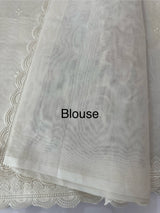 Chanderi cotton saree with embroidery - MSH4545 White