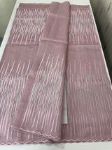 Semi tussar saree with thread work MTS490(1) DustyOnionPink