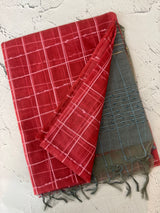 Semi Organza saree with checks - MSD634 (14)
