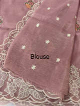 Soft crush Organza saree with embroidery and applique work MS14764 DuskyOnion(2)