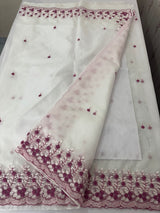 Soft Organza saree with embroidery borders - MCW896