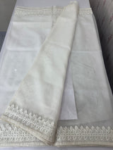 Soft Organza saree with cutwork borders and sequins work - MOS4551