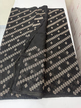 Silky kota saree with embriodery MS14808 - Black