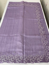 Semi tussar saree with cutwork MSHK566 Lavender