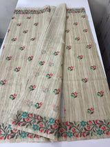 Premium Soft kota silk saree with cross stitch embroidery MSS711 (2)