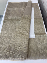 Glass organza saree with embroidery - MS1265 Beige