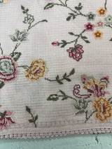 Silky kota saree with cross stitch embroidery MS9832 PastelPink