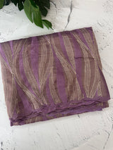Georgette - Organza saree with thread work MS349 Mauve