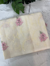 Netkota embriodery saree MS1495 Warm Ivory