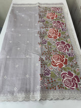 Chanderi cotton saree with embroidery - MSH4545 DustyLavender