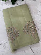 Blended Kosa tussar silk with contrast blouse - MKD533
