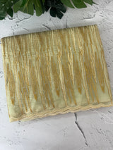 Semi organza saree with thread work - MSH910 PastelGreen