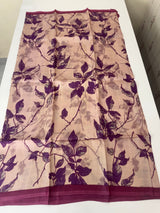 Pure printed tussar silk saree with blouse- MTSB7