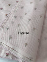 Moonga Kota checks saree with embroidery MSH244 PastelPink