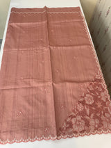 Cutwork Semi tussar saree MTSS674 NudePeach