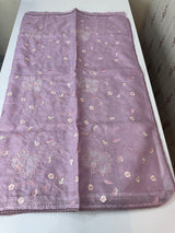 Soft kota silk saree with embriodery and organza applique work MS14509 Lavender