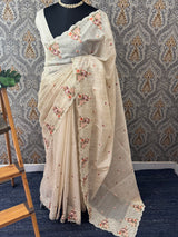 Premium Soft kota silk saree with embroidery MSS678 (Triangle embroidery)