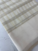 Semi organza saree with zari checks - MOS174