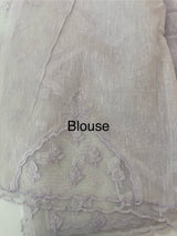 Khadi Linen saree with net applique borders MSH247 PaleLavender