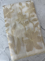 Semi organza saree with appliqué work - MSH906