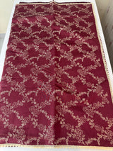 Blended tussar silk saree with embroidery- MSH158 Maroon