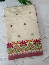 Blended tussar saree with embriodery - MSH1456