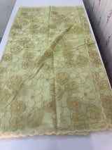 Semi organza saree with thread work - MSH910 Pastel Green